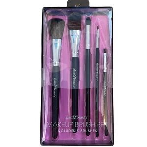 🎉 Glam & Beauty 5 Piece Make Up Brush Set